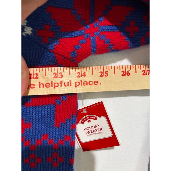 New‎ Holiday Time Ugly Christmas Sweater Santa & Drink Pouch Sz XL Nordic Glam - Picture 8 of 10